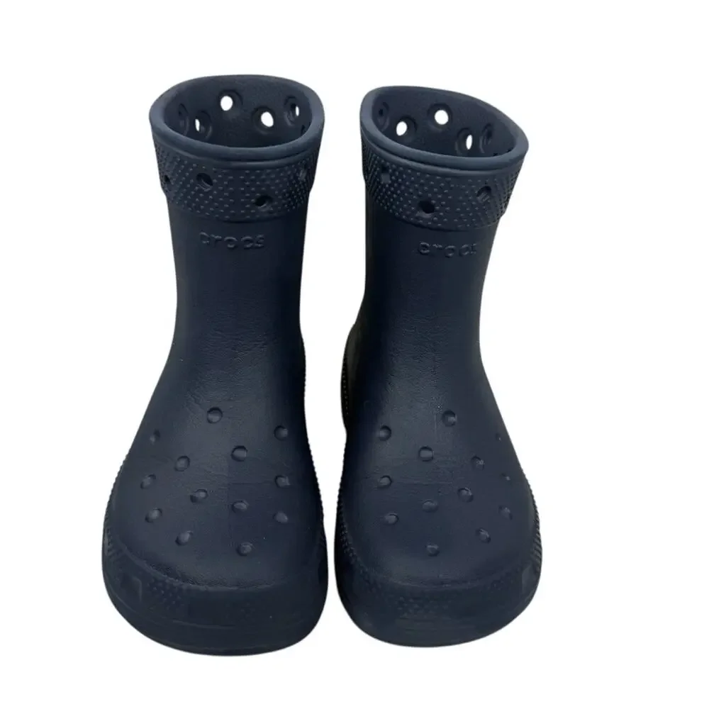CROCS Classic Unisex Rain Outdoor Rubber Ankle Boots Navy Blue Kids Sz J1